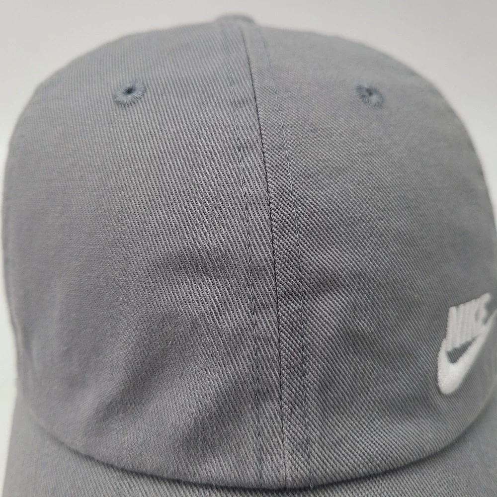 Youth Nike Hat Strapback Gray White Logo S1ZE Heritage86 Swoosh Casual Sports‎